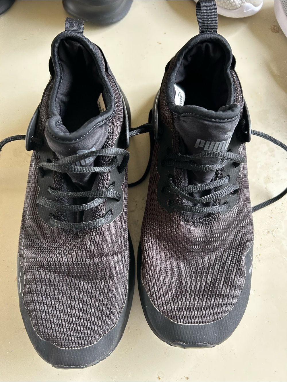 Puma Men’s Black Mesh Athletic Sneakers